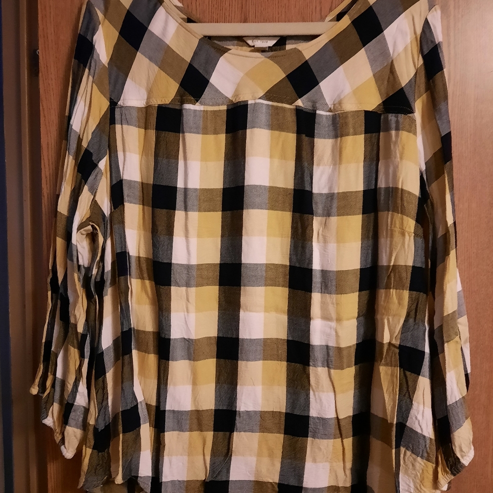 Plus size women's peasant blouse.